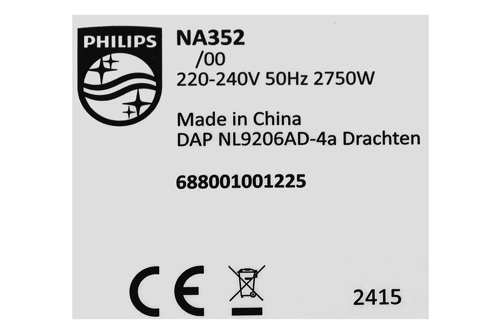 Nồi chiên không dầu Philips 9 lít NA352/00 Màu Đen