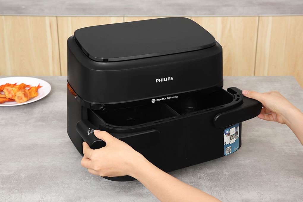 Nồi chiên không dầu Philips 7.1 lít NA150/00 Màu Đen