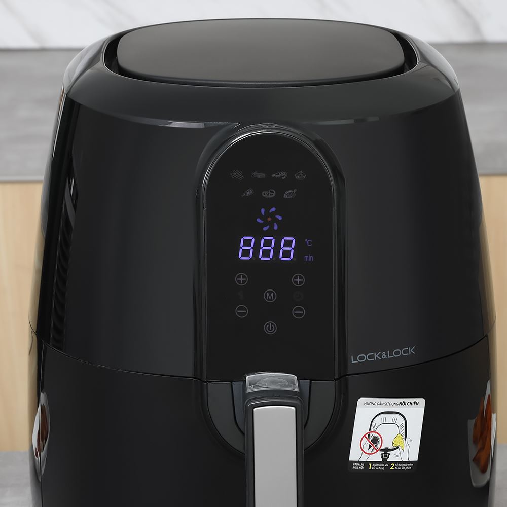 Nồi chiên không dầu Lock&Lock 5.2 lít EJF351BLK Màu Đen