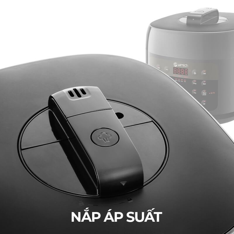 Nồi chiên không dầu kết hợp áp suất Elmich 4 lít AFE-1808 Màu Đen
