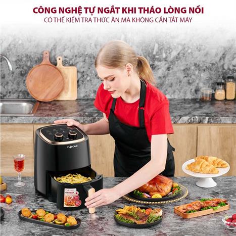 Nồi chiên không dầu FUJIHOME A4EB 4.5 lít Màu Đen