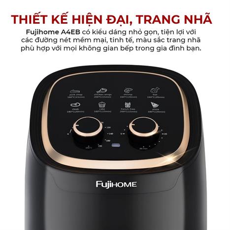 Nồi chiên không dầu FUJIHOME A4EB 4.5 lít Màu Đen