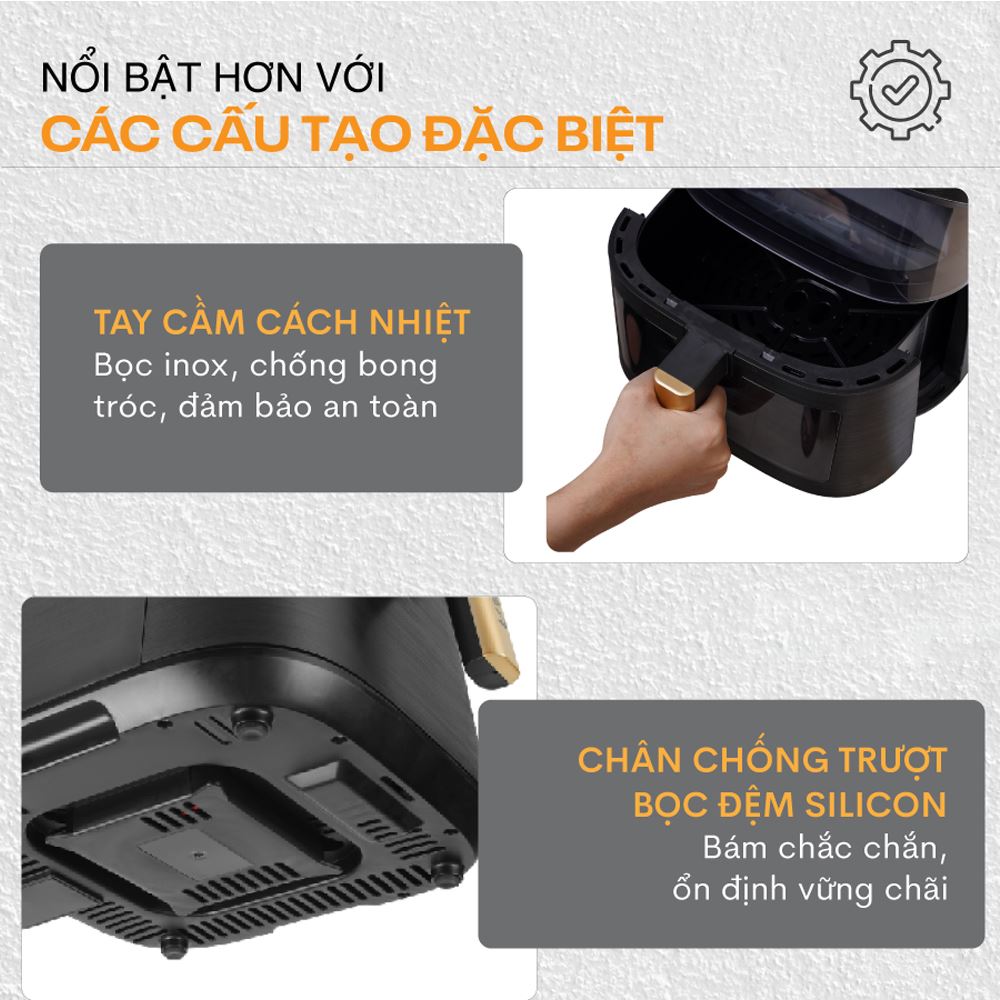 Nồi chiên không dầu FUJIHOME 8 lít A8DG1NEW - 12