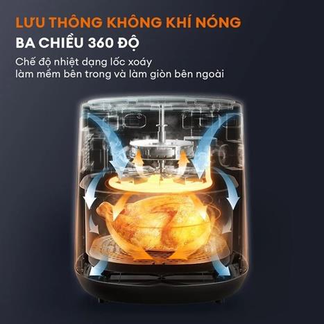 Nồi chiên không dầu Gaabor AF65T-BK01A 6.5 lít Màu Đen