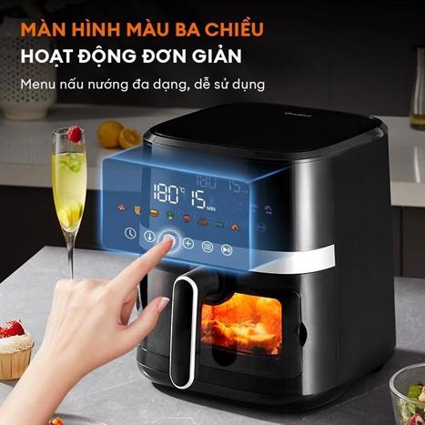 Nồi chiên không dầu Gaabor AF65T-BK01A 6.5 lít Màu Đen