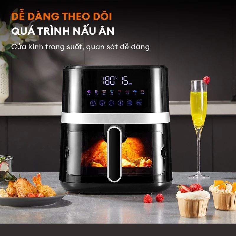 Nồi chiên không dầu Gaabor 6.5 lít AF65T-BK01A Màu Đen