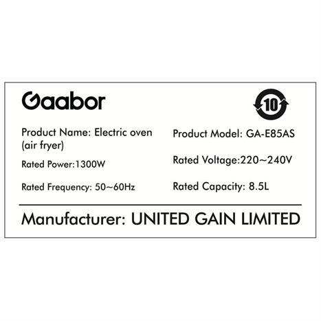 Nồi chiên không dầu Gaabor 8.5 lít GA-E85AS Màu Trắng