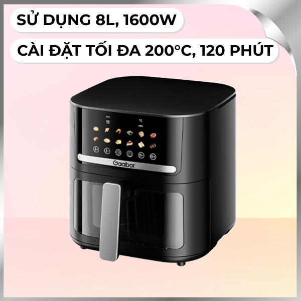 Nồi chiên không dầu Gaabor AF-80T01A 8 lít