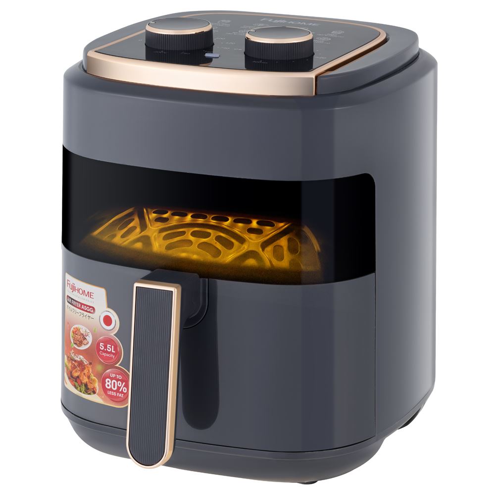Nồi chiên không dầu FUJIHOME 5.5 lít A5GG Màu Đen