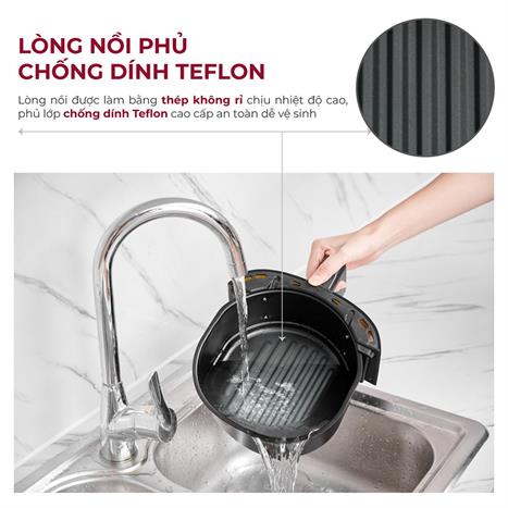 Nồi chiên không dầu FUJIHOME 3.2 lít A3B Màu Đen