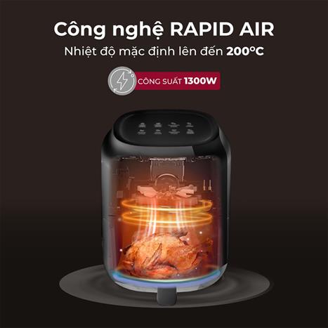 Nồi chiên không dầu FUJIHOME 3.2 lít A3B Màu Đen