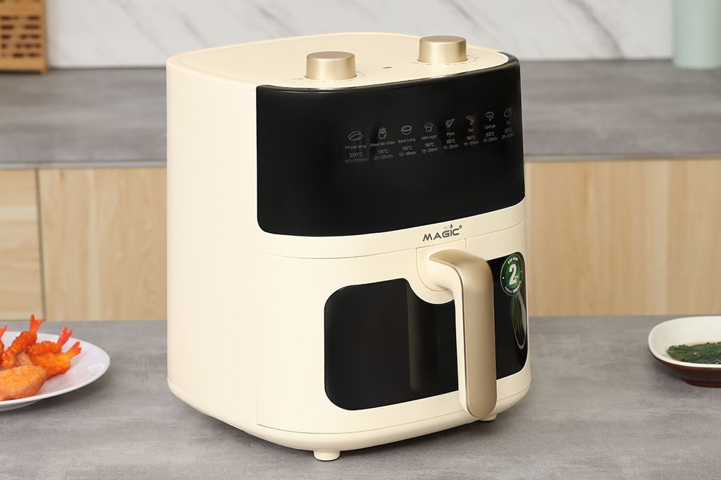 Nồi chiên không dầu Magic Eco 6 lít AC-161 Màu Kem