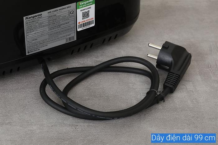 Nồi chiên không dầu Kangaroo 12 lít KGAF122DG Màu Trắng/Đen