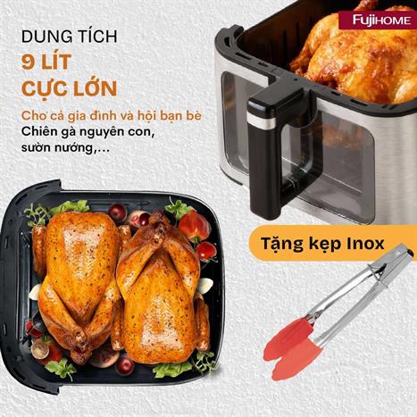 Nồi chiên không dầu FUJIHOME 9 lít A9DH Màu Đen
