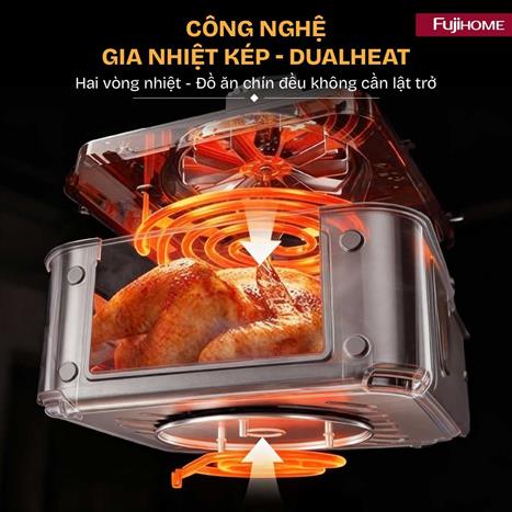 Nồi chiên không dầu FUJIHOME 9 lít A9DH Màu Đen