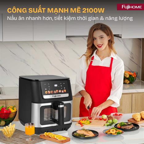 Nồi chiên không dầu FUJIHOME 9 lít A9DH Màu Đen