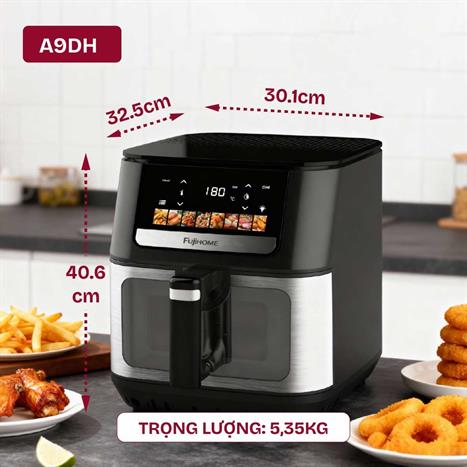 Nồi chiên không dầu FUJIHOME 9 lít A9DH Màu Đen