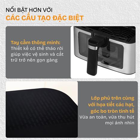 Nồi chiên không dầu FUJIHOME 7 lít A7DH Màu Đen