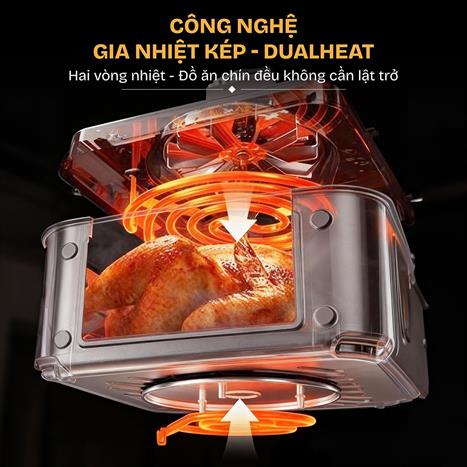 Nồi chiên không dầu FUJIHOME 7 lít A7DH Màu Đen