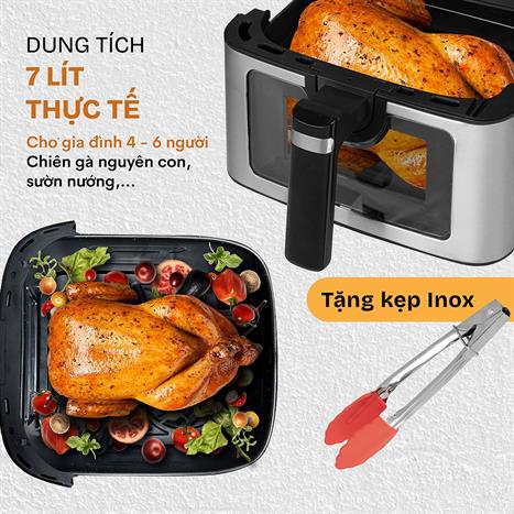 Nồi chiên không dầu FUJIHOME 7 lít A7DH Màu Đen