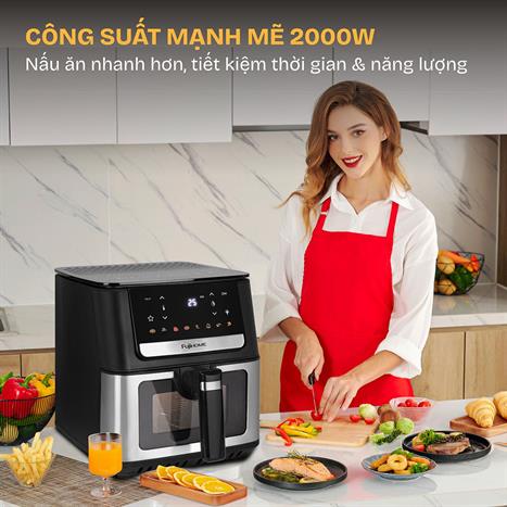 Nồi chiên không dầu FUJIHOME 7 lít A7DH Màu Đen