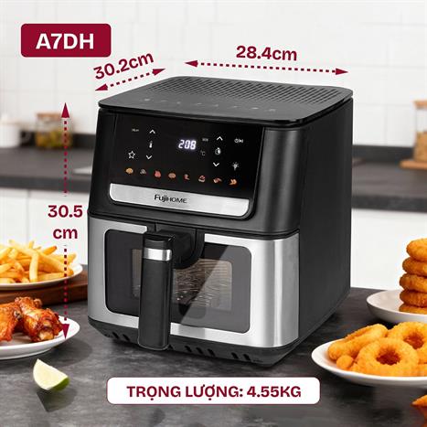 Nồi chiên không dầu FUJIHOME 7 lít A7DH Màu Đen