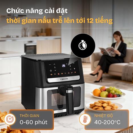 Nồi chiên không dầu FUJIHOME 7 lít A7DH Màu Đen