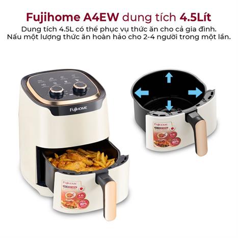 Nồi chiên không dầu FUJIHOME 4.5 lít A4EW