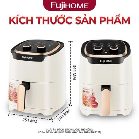 Nồi chiên không dầu FUJIHOME 4.5 lít A4EW