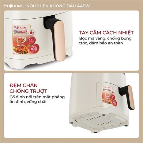 Nồi chiên không dầu FUJIHOME 4.5 lít A4EW