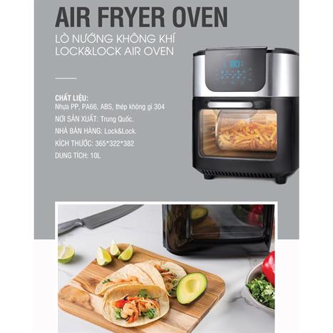 Lò chiên không dầu Lock&Lock 10 lít EJF691 Màu Đen