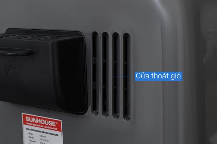 Nồi chiên không dầu Sunhouse 8 lít SHD4033 Màu Đen