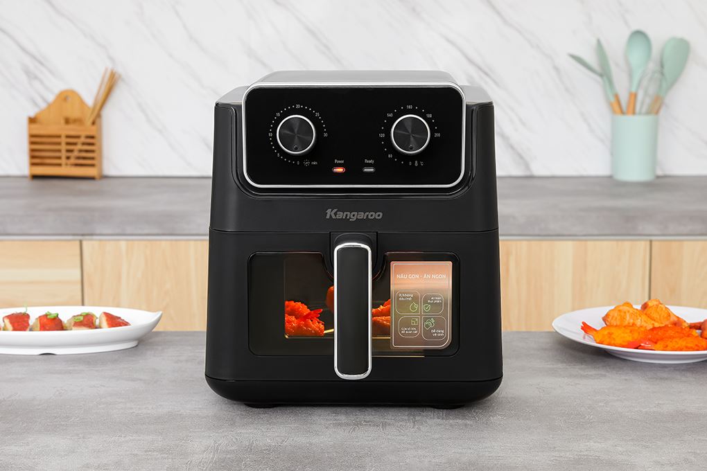 Nồi chiên không dầu Kangaroo 6.5 lít KGAF65M1G Màu Đen