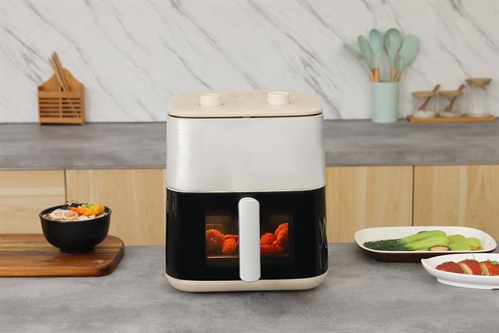 Nồi chiên không dầu Bear 6 lít AFR-165VY Màu Màu be