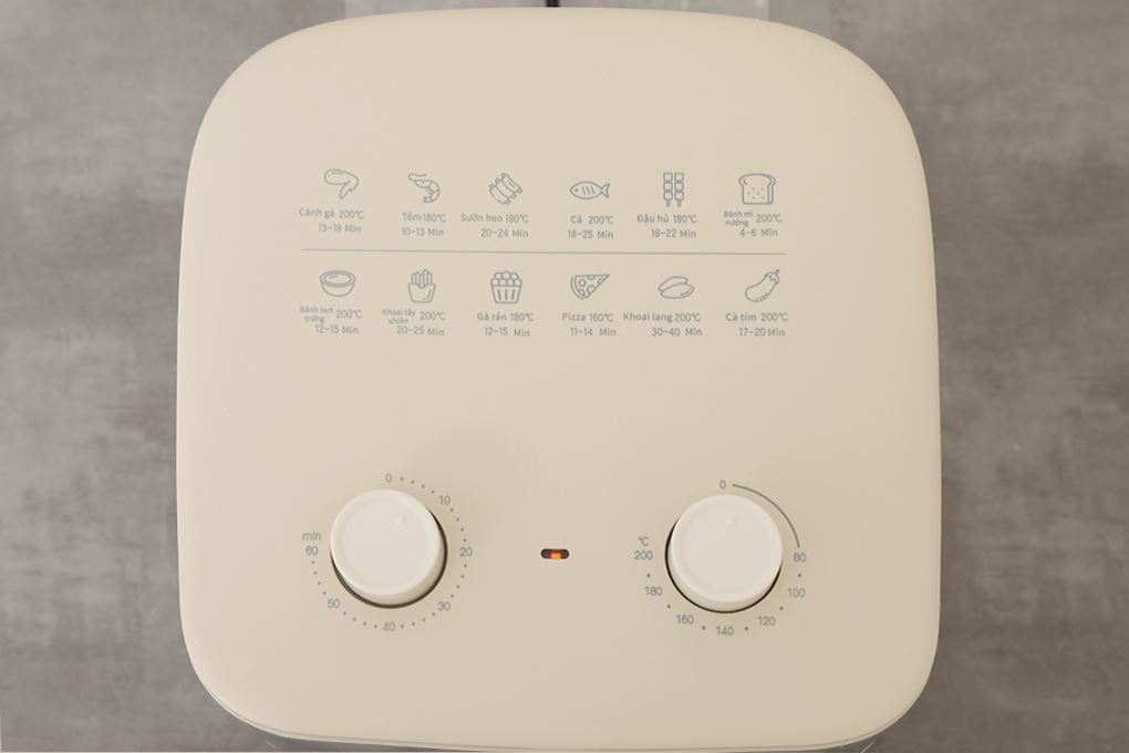 Nồi chiên không dầu Bear 6 lít AFR-165VY Màu Màu be