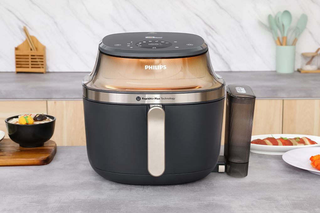 Nồi chiên không dầu Philips 7.2 lít NA543/00 Màu Đen