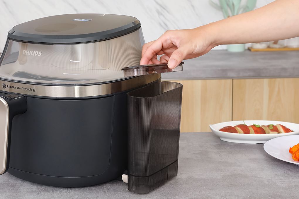 Nồi chiên không dầu Philips 7.2 lít NA543/00 Màu Đen