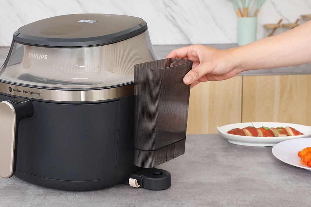 Nồi chiên không dầu Philips 7.2 lít NA543/00 Màu Đen