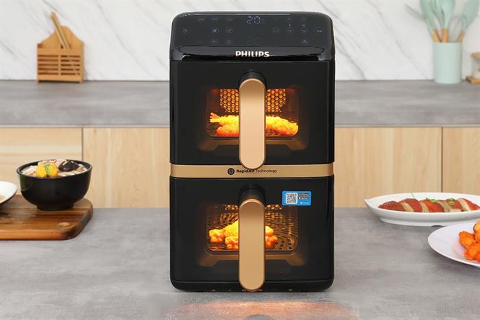 Nồi chiên không dầu Philips 10 lít NA462/70 Màu Đen