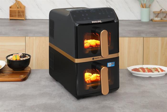 Nồi chiên không dầu Philips 10 lít NA462/70 Màu Đen