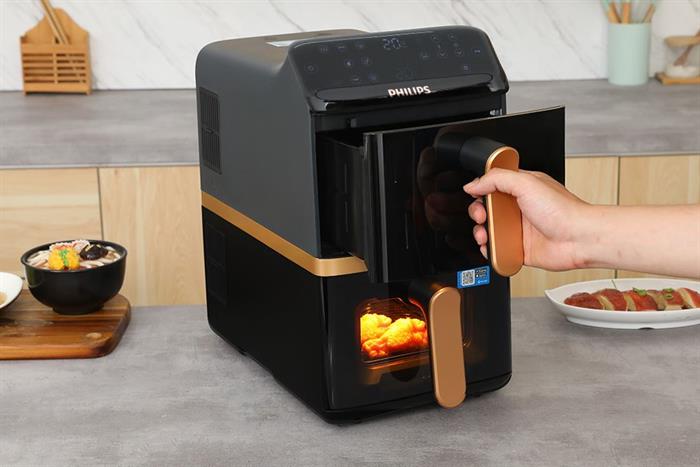 Nồi chiên không dầu Philips 10 lít NA462/70 Màu Đen