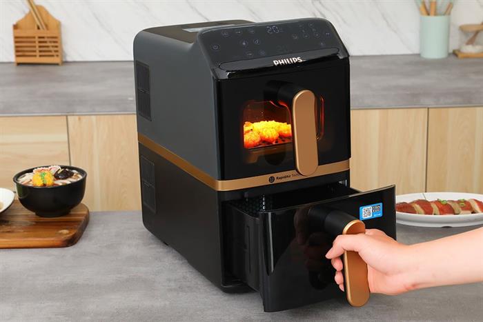 Nồi chiên không dầu Philips 10 lít NA462/70 Màu Đen