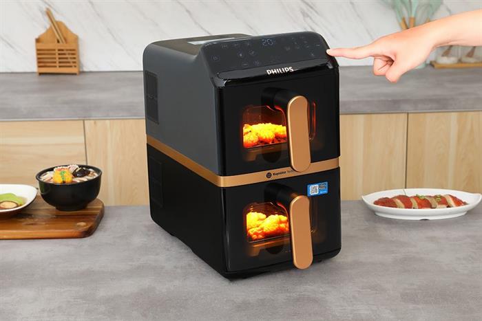 Nồi chiên không dầu Philips 10 lít NA462/70 Màu Đen