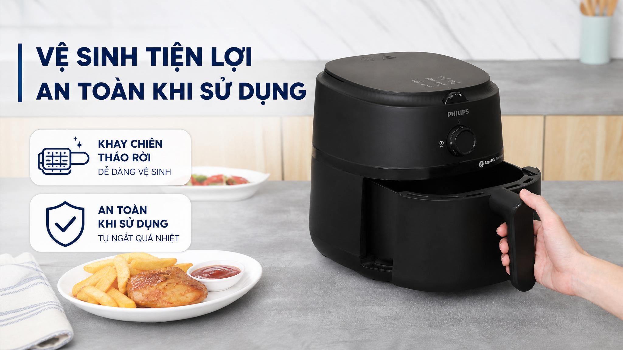 Nồi chiên không dầu Philips 4.2 lít NA120/00 - 2