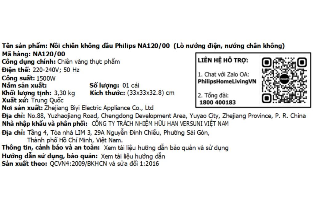 Nồi chiên không dầu Philips 4.2 lít NA120/00 - 20
