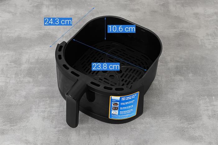 Nồi chiên không dầu Philips 6.2 lít NA230/00 Màu Đen