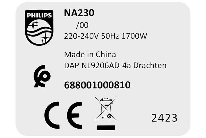 Nồi chiên không dầu Philips 6.2 lít NA230/00 Màu Đen
