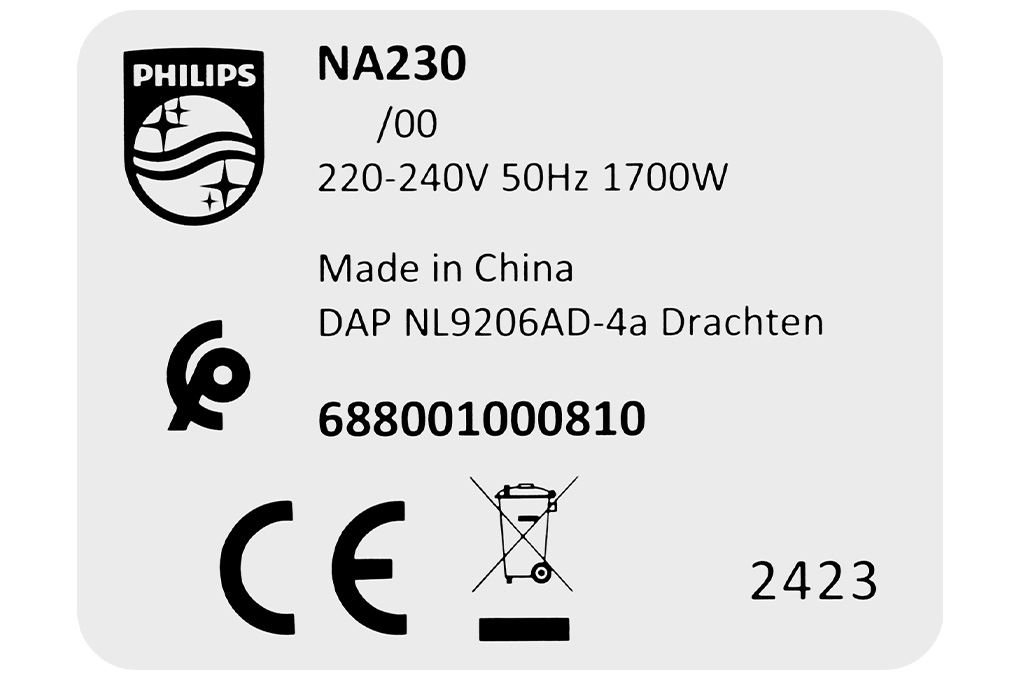 Nồi chiên không dầu Philips 6.2 lít NA230/00 - 18