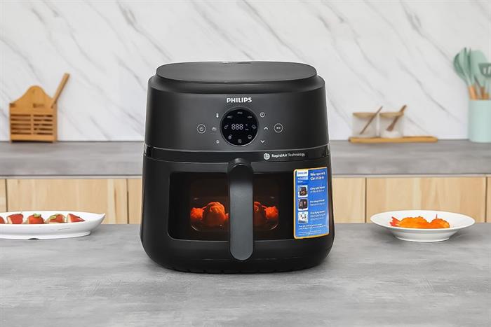 Nồi chiên không dầu Philips 6.2 lít NA230/00 Màu Đen
