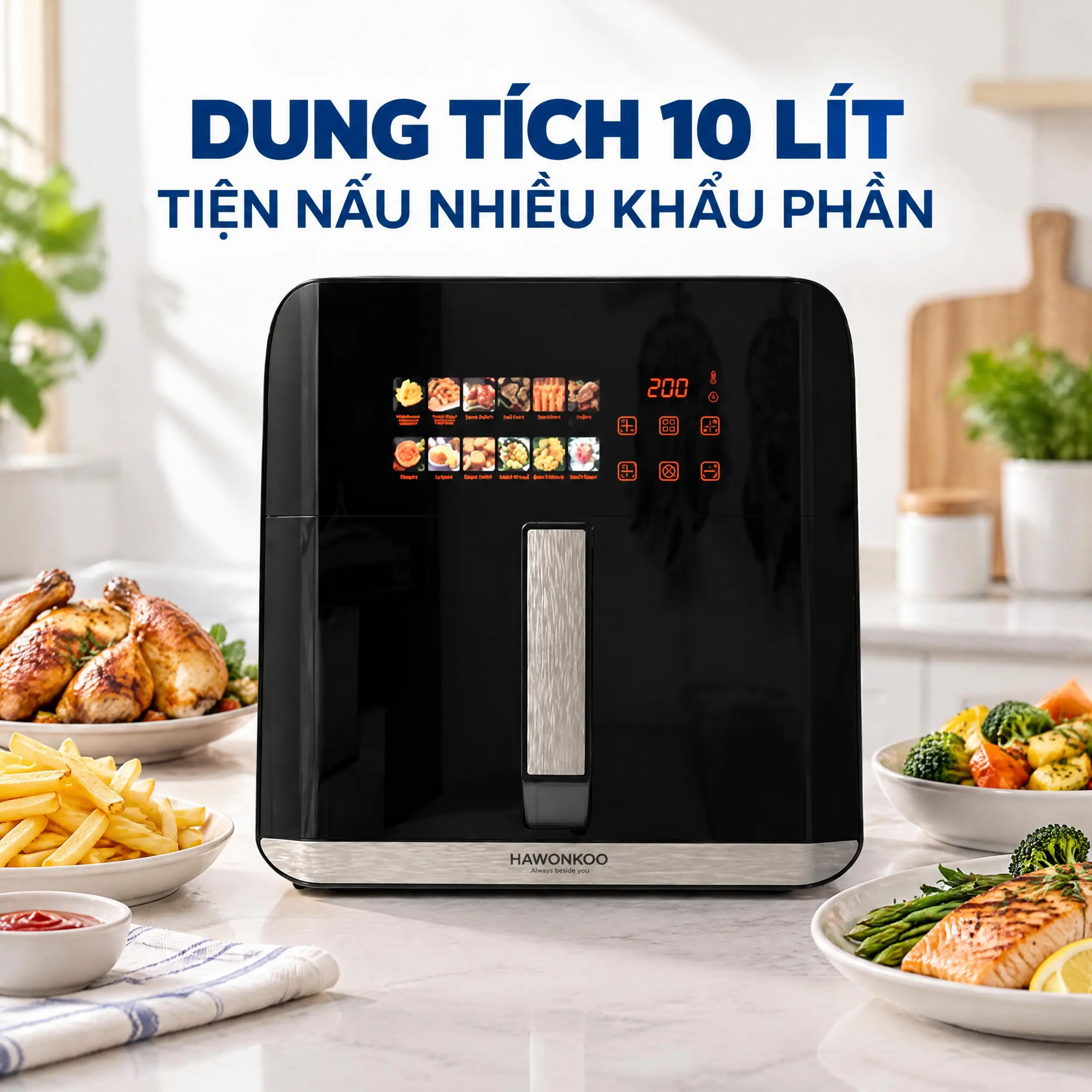 Nồi chiên không dầu Hawonkoo 10 lít AFH-106 - Dung tích 10 lít Nồi chiên không dầu Hawonkoo 10 lít AFH-106 - Dung tích 10 lít